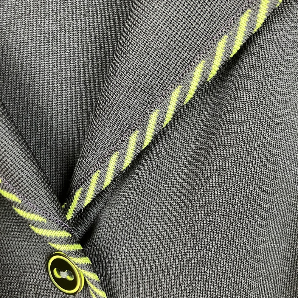 Exclusively Misook Collared Button Front Navy Car… - image 4